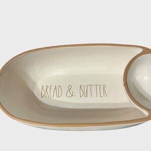 Rae Dunn “Bread & Butter” Matte White Ceramic Serving Bowl NWT